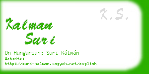 kalman suri business card