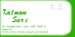 kalman suri business card